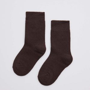 Calzini per bambini in cotone marrone