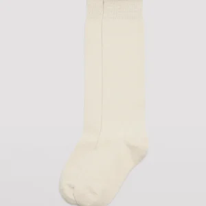 Calzini lunghi da bambino in cotone beige