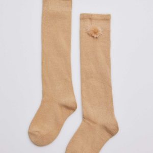 Calzini lunghi color cammello