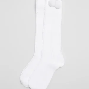 Calzini lunghi traforati bianchi per bambini