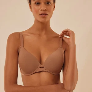 Reggiseno imbottito con ferretto marrone