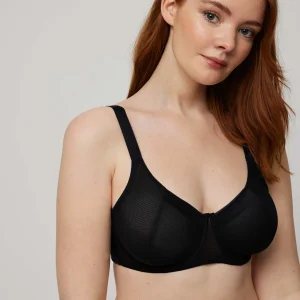 Reggiseno riduttore con schiena anatomica e rinforzata nero