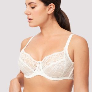 Reggiseno con ferretto non imbottito in pizzo avorio