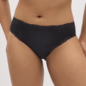 Slip midi con pizzo nero