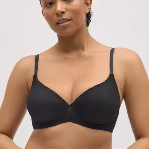 Reggiseno imbottito nero con ferretto e coppe C e D