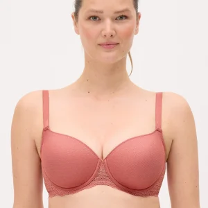 Reggiseno con ferretto a copertura totale con imbottitura in plumetis rosa