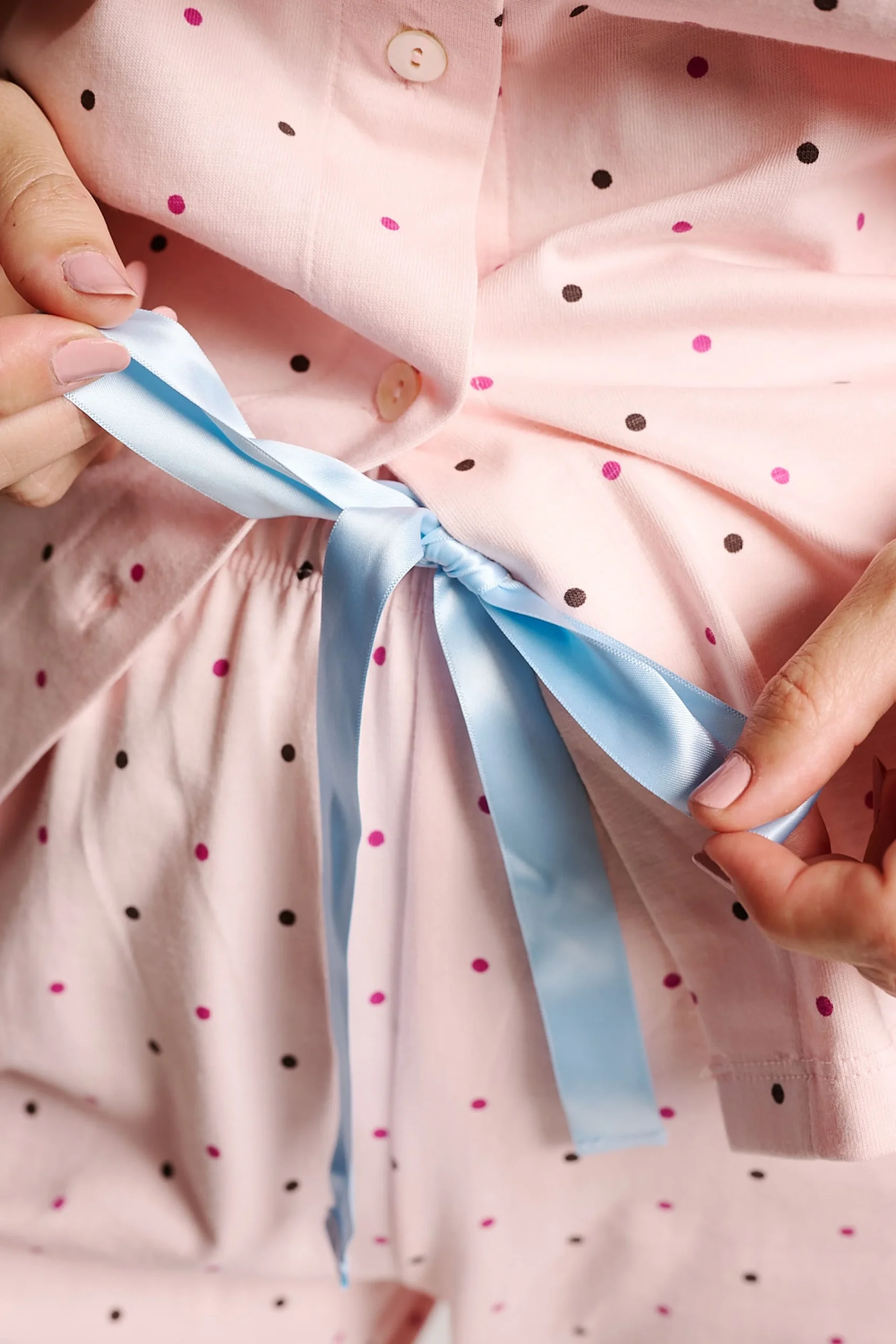 Camicia del pigiama con stampa a pois | MUYDEMI - immagine 5