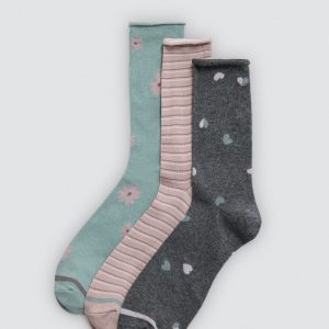 Confezione da 3 calzini stampati senza risvolto