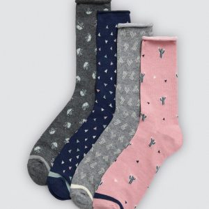 Confezione da 4 calzini termici stampati senza polsini