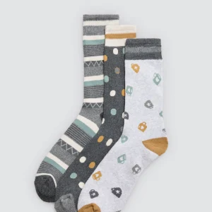 Confezione da 3 calzini termici stampati