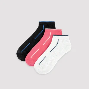 Confezione da 3 calzini colorati alla caviglia