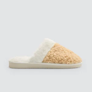 Pantofole da casa con pelliccia e pelle di pecora