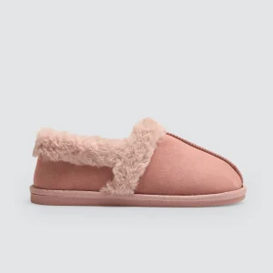 Pantofole da donna con dettagli in pelliccia rosa
