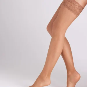 Calza reggicalze marrone 10 denari