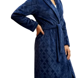 vestaglia - donna - ciniglia rombi