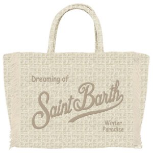 Borsa a Mano Colette in Misto Lana Bianco