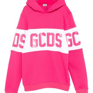 Felpa con Cappuccio Fucsia GCDS