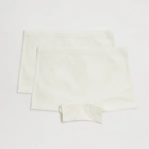 Confezione di 2 culotte da bambina in cotone bianco