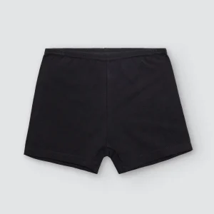 Gonna pantalone semplice in cotone nero a tinta unita