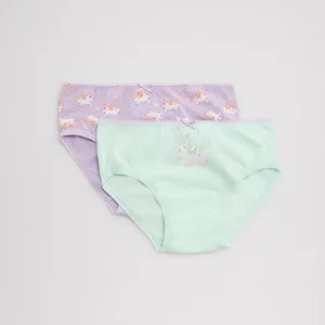 Confezione da 2 mutandine per bambini con stampa unicorno