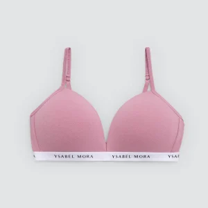 Reggiseno rosa in cotone per ragazzi senza ferretto