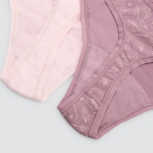 Confezione da 2 perizomi stampati nei toni del rosa