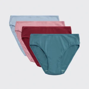 Confezione da 4 mutandine midi basic in cotone