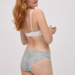 Mini mutandine di cotone con pizzo verde