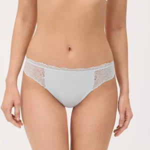 Slip midi in pizzo blu