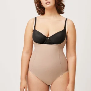 Body-up riduttore in tulle visone