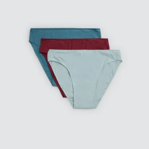 Confezione da 3 mutandine midi basic in cotone