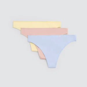 Confezione da 3 infradito basic in cotone in colori assortiti