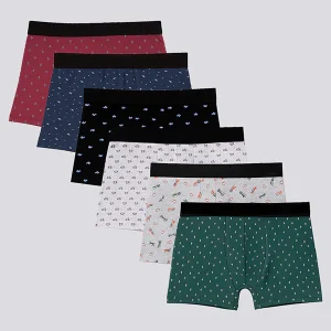 Confezione da 6 boxer stampati