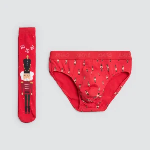 Confezione di calzini e slip natalizi