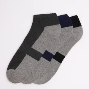 Confezione da 3 calzini sportivi grigi e neri