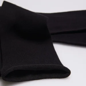 Caldi calzini in bambù senza polsino nero