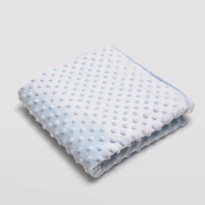Coperta per neonato a pois di colore azzurro