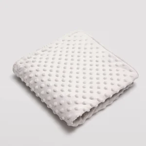 Copertina neonato a pois grigio perla