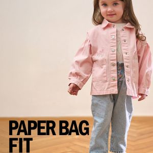 Pantaloni Paperbag Denim