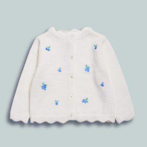 Cardigan Maglia Con Ricami