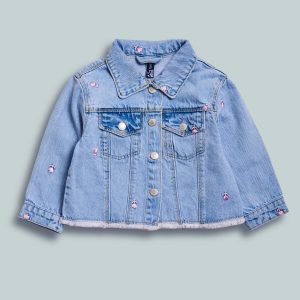 Giubbotto Denim Ricamato