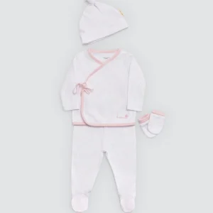 Set di primi vestitini rosa per neonati