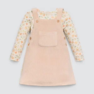 Completo autunnale per neonati: abito e maglietta a maniche lunghe