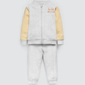 Completo giacca e jogger per neonati Hello World