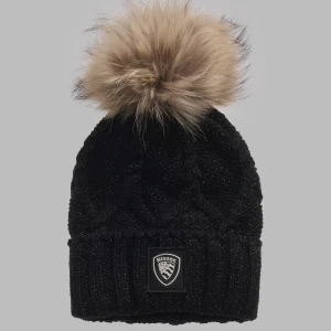 BERRETTO BAMBINA CON TRECCE E PON PON DACIA JUNIOR Blauer