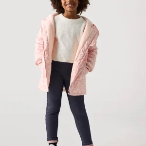 Leggings termici da bambina con tasche posteriori navy