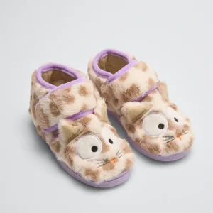 Pantofole per neonati a forma di giraffa con velcro