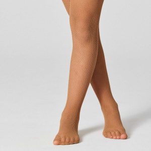 Collant a rete beige per bambini