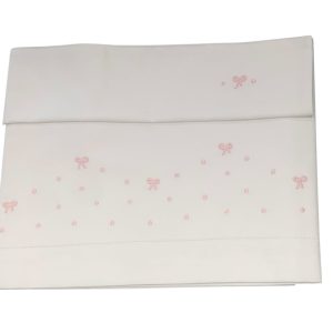 Set  composto da lenzuolino + federa Ricamato a mano