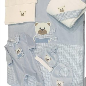 Coordinato Teto e Tatta in ciniglia con orsetto